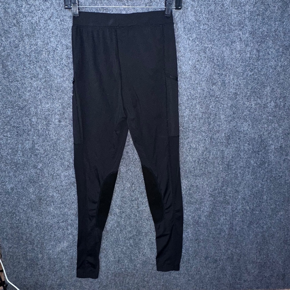 Willit Womens Equestrian Riding Tights Black Knee Patch Zipper Pocket XL